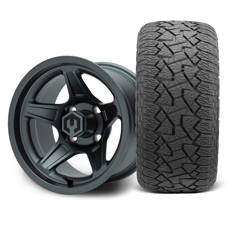 MODZ Drift 12x7 Gunmetal & X Comp A/T Tire Combo