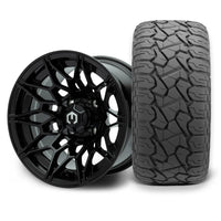 MODZ Galaxy 12x7  Glossy Black Wheel & X Comp Golf X/T Tire Package