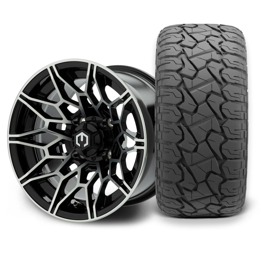MODZ Galaxy 12x7 Machined Black Wheel & X Comp Golf X/T Tire Package