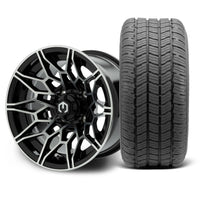 MODZ Galaxy 12x7 Machined Black Wheel & Gladiator Golf A/P Tire Package