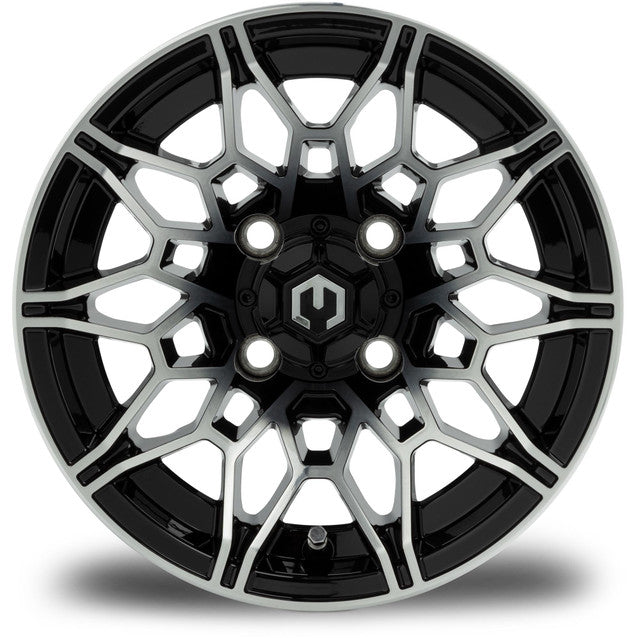 MODZ® Galaxy 12x7 Machined Black Golf Cart Wheel