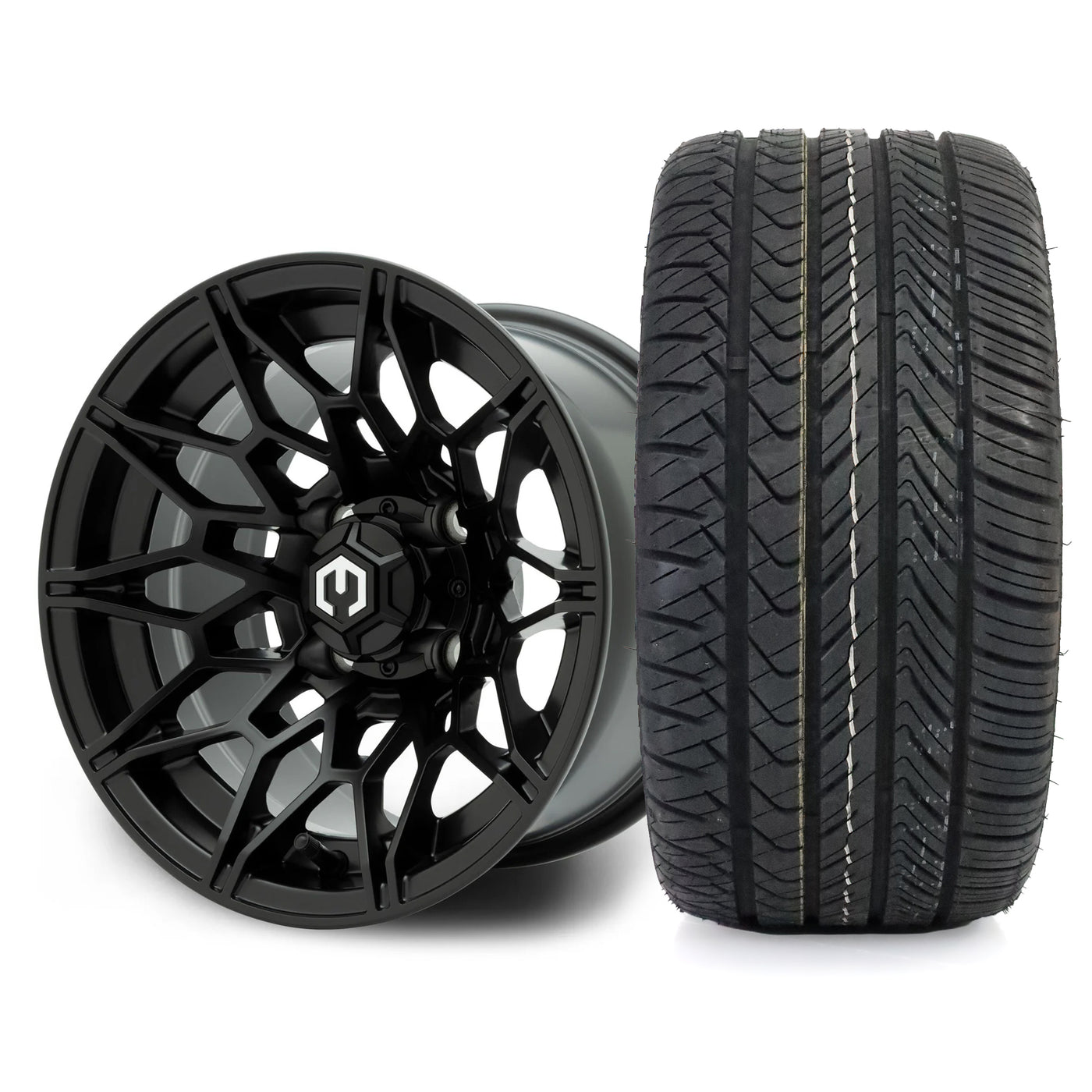 MODZ Galaxy 12x7 Matte Black Wheel & X Comp Golf H/T Tire Package