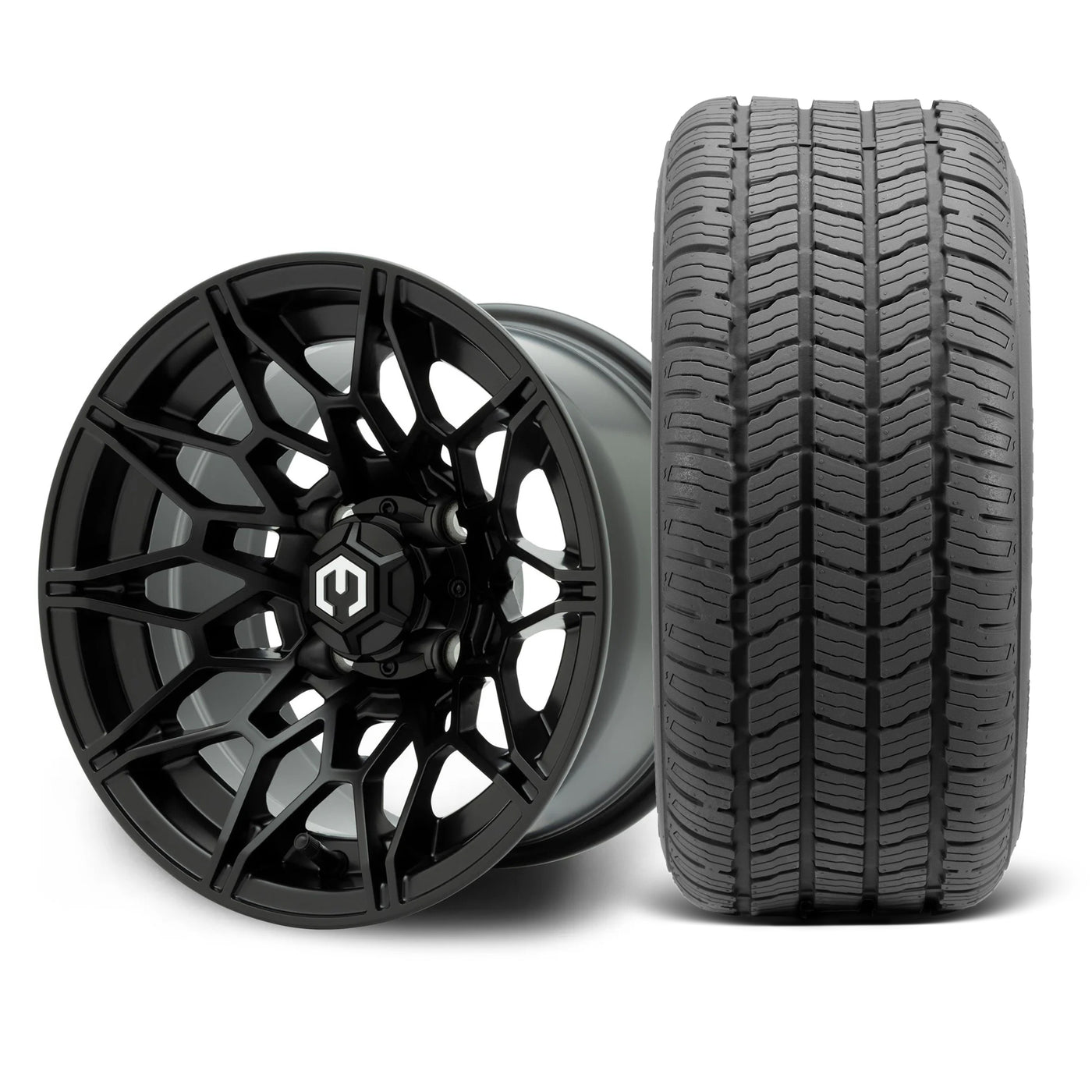 MODZ Galaxy 12x7 Matte Black Wheel & Gladiator A/P Tire Package