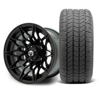 MODZ Galaxy 12x7 Matte Black Wheel & Gladiator A/P Tire Package
