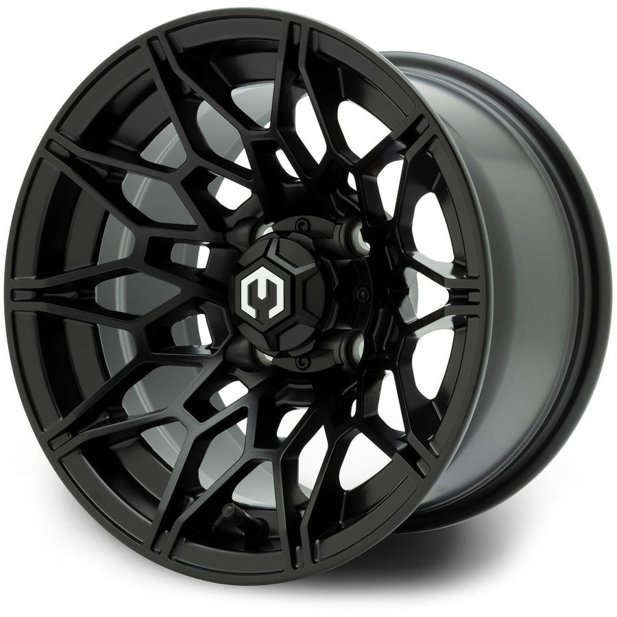 MODZ® Galaxy 12x7 Matte Black Golf Cart Wheel