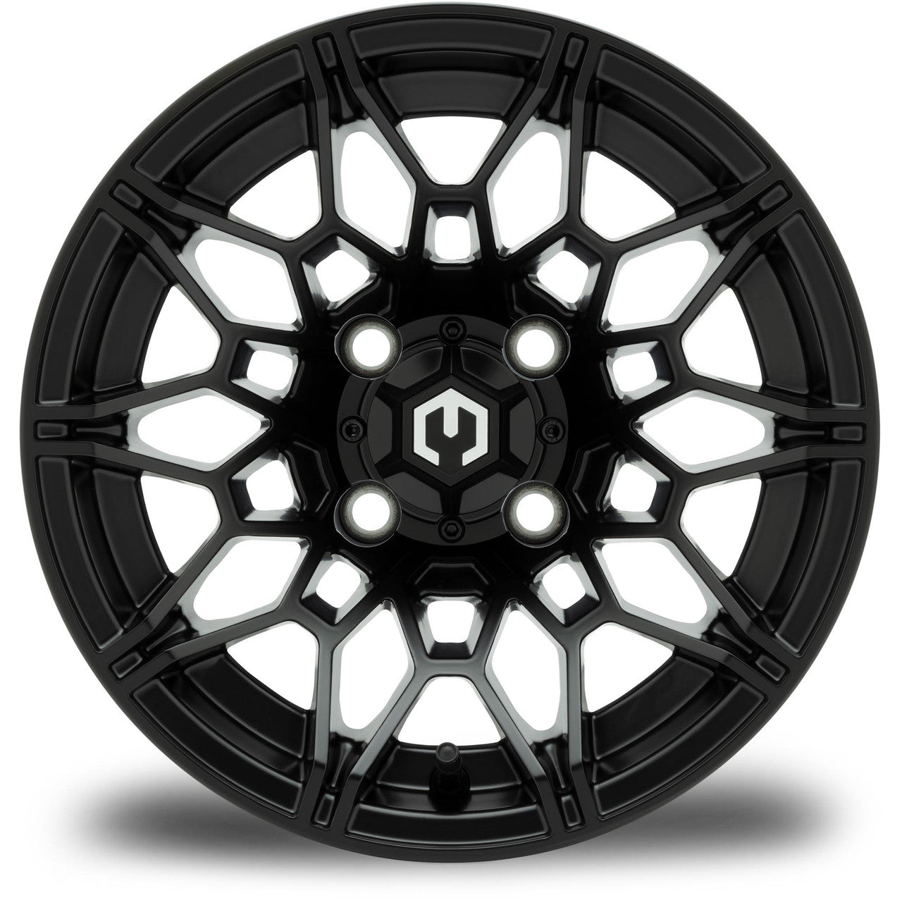 MODZ® Galaxy 12x7 Matte Black Golf Cart Wheel