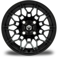 MODZ® Galaxy 12x7 Matte Black Golf Cart Wheel