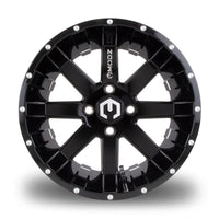 MODZ® 14" Assault Glossy Black with Ball Mill Golf Cart Wheel