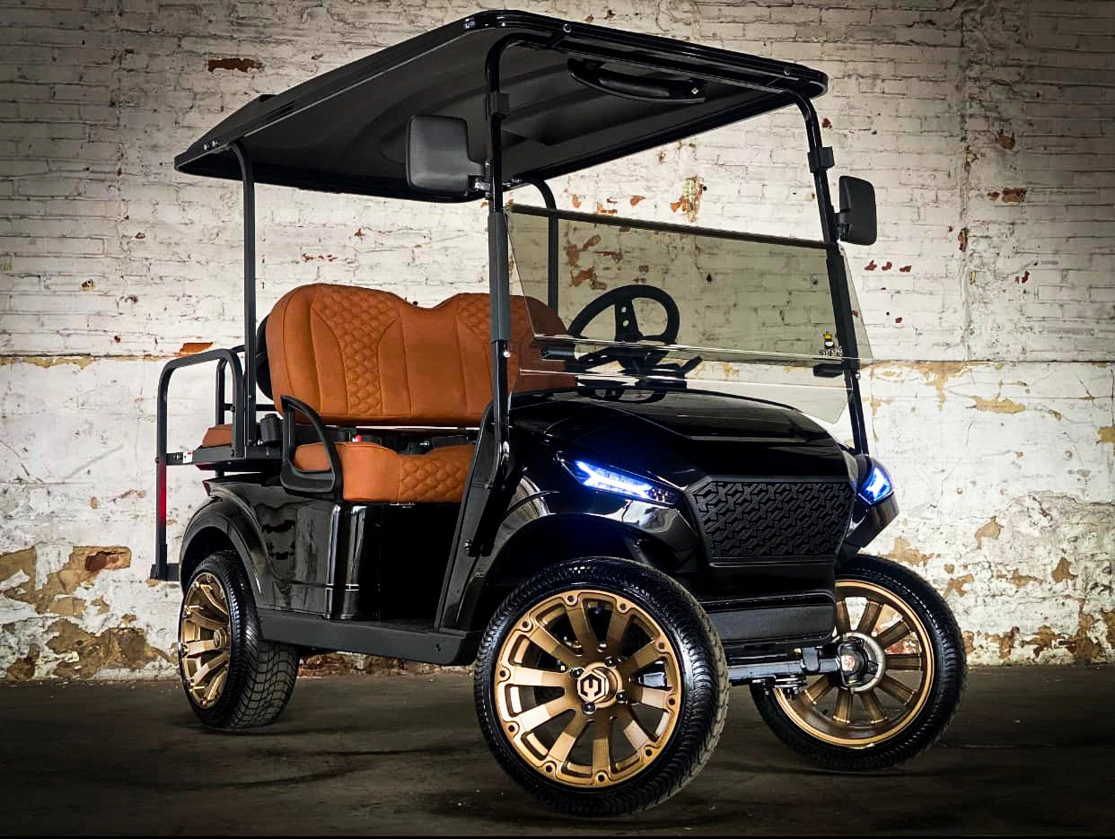 MODZ® Bomber 12x7 Matte Bronze Golf Cart Wheel