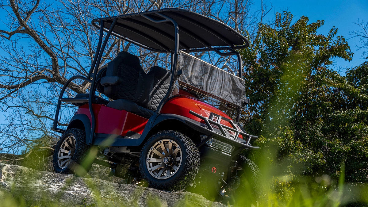 MODZ® Bomber 12x7 Matte Bronze Golf Cart Wheel