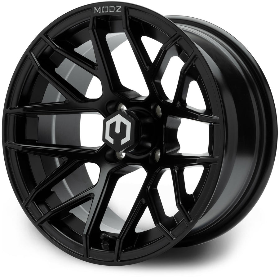 MODZ® Matrix 14x7 Matte Black Golf Cart Wheel