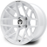 MODZ® Matrix 14x7 Glossy White Golf Cart Wheel