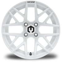 MODZ® Matrix 14x7 Glossy White Golf Cart Wheel