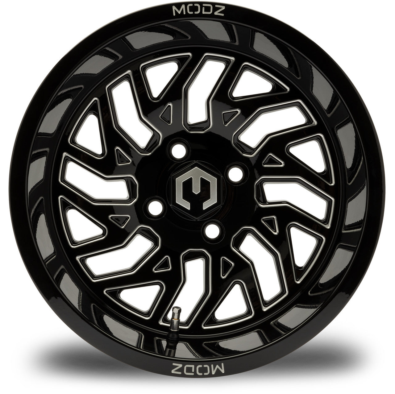 MODZ® Carnage 14x7 Glossy Black Golf Cart Wheel