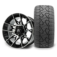 MODZ Chaos 14x7 Machined Black Wheel & X Comp Golf X/T Tire Package