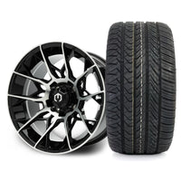 MODZ Chaos 14x7 Machined Black Wheel & X Comp Golf H/T Tire Package