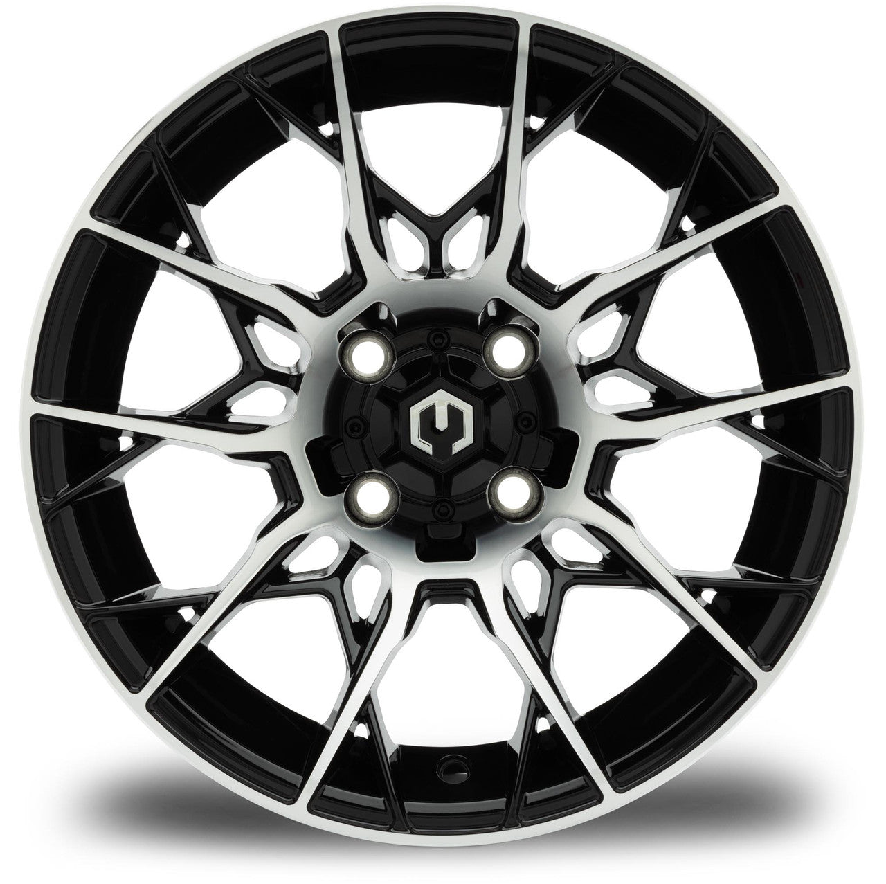 MODZ® Chaos 14x7 Machined Black Golf Cart Wheel