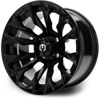 MODZ® Falcon 14x7 Glossy Black Golf Cart Wheel