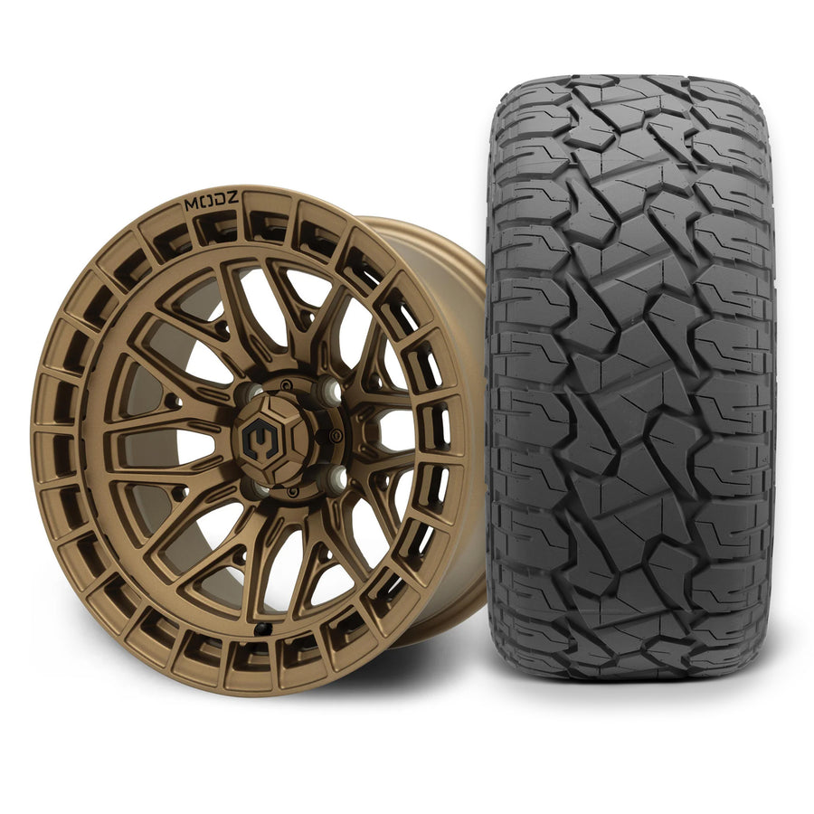 MODZ Torrent 14x7 Matte Bronze Wheel & X Comp Golf X/T Tire Package