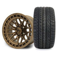 MODZ Torrent 14x7 Matte Bronze Wheel & X Comp Golf H/T Tire Package