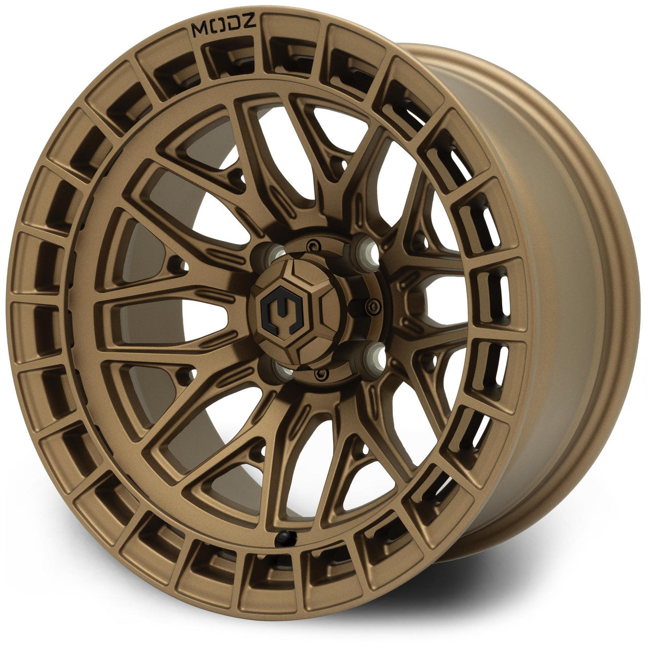 MODZ® Torrent 14x7 Matte Bronze Golf Cart Wheel