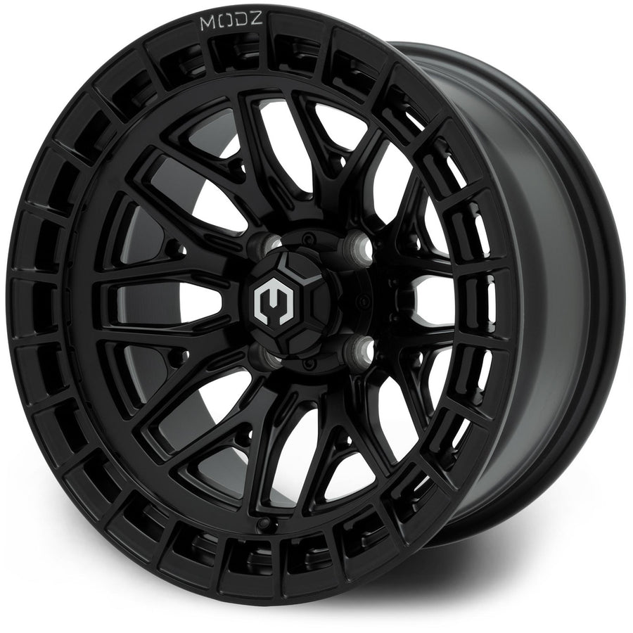 MODZ® Torrent 14x7 Matte Black Golf Cart Wheel