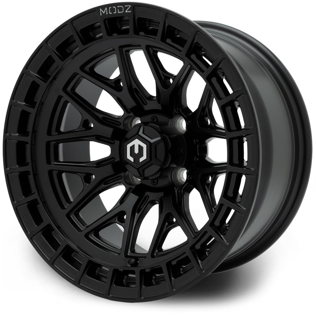 MODZ® Torrent 14x7 Matte Black Golf Cart Wheel