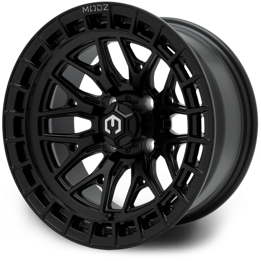 MODZ® Torrent 14x7 Matte Black Golf Cart Wheel