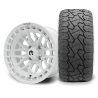 MODZ Torrent 14x7 Glossy White Wheel & X Comp Golf X/T Tire Package