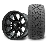 MODZ Halo 14x7 Glossy Black Wheel & X Comp Golf X/T Tire Package