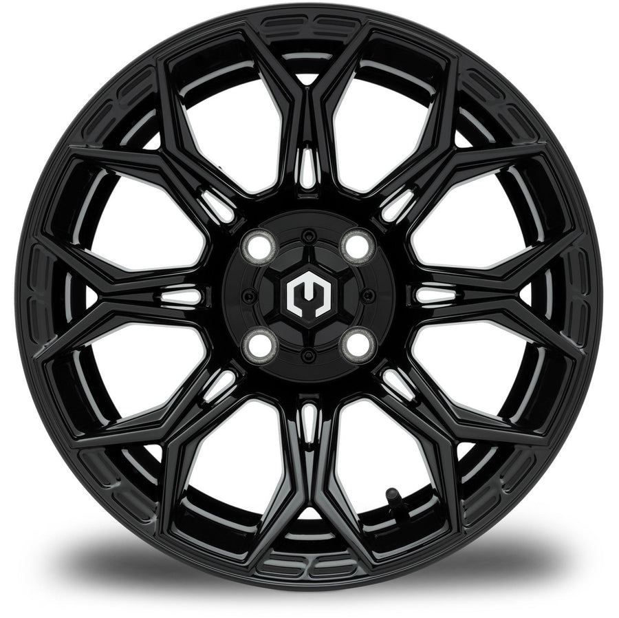 MODZ® Halo Glossy Black 14" Golf Cart Wheel