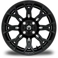 MODZ Halo 14x7 Glossy Black Wheel & X Comp Golf H/T Tire Package