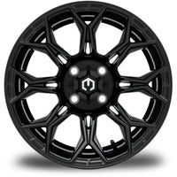 MODZ® Halo 14x7 Glossy Black Golf Cart Wheel