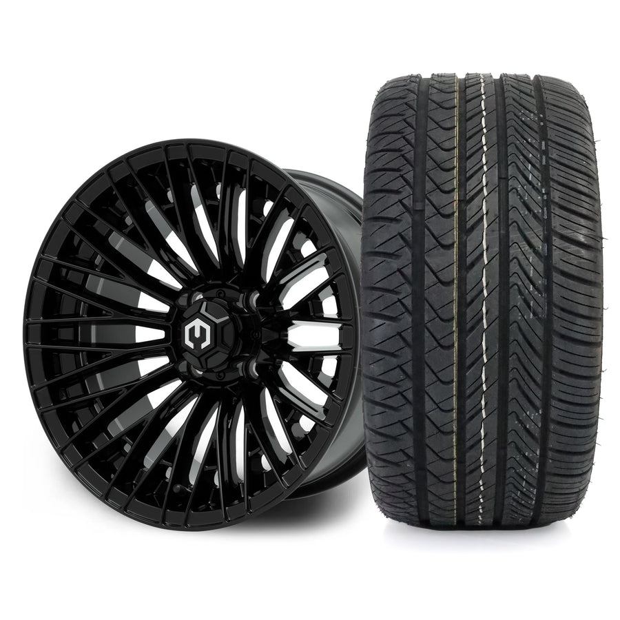 MODZ Reaper 14x7 Titanium Gunmetal Wheel & X Comp Golf H/T Tire Package