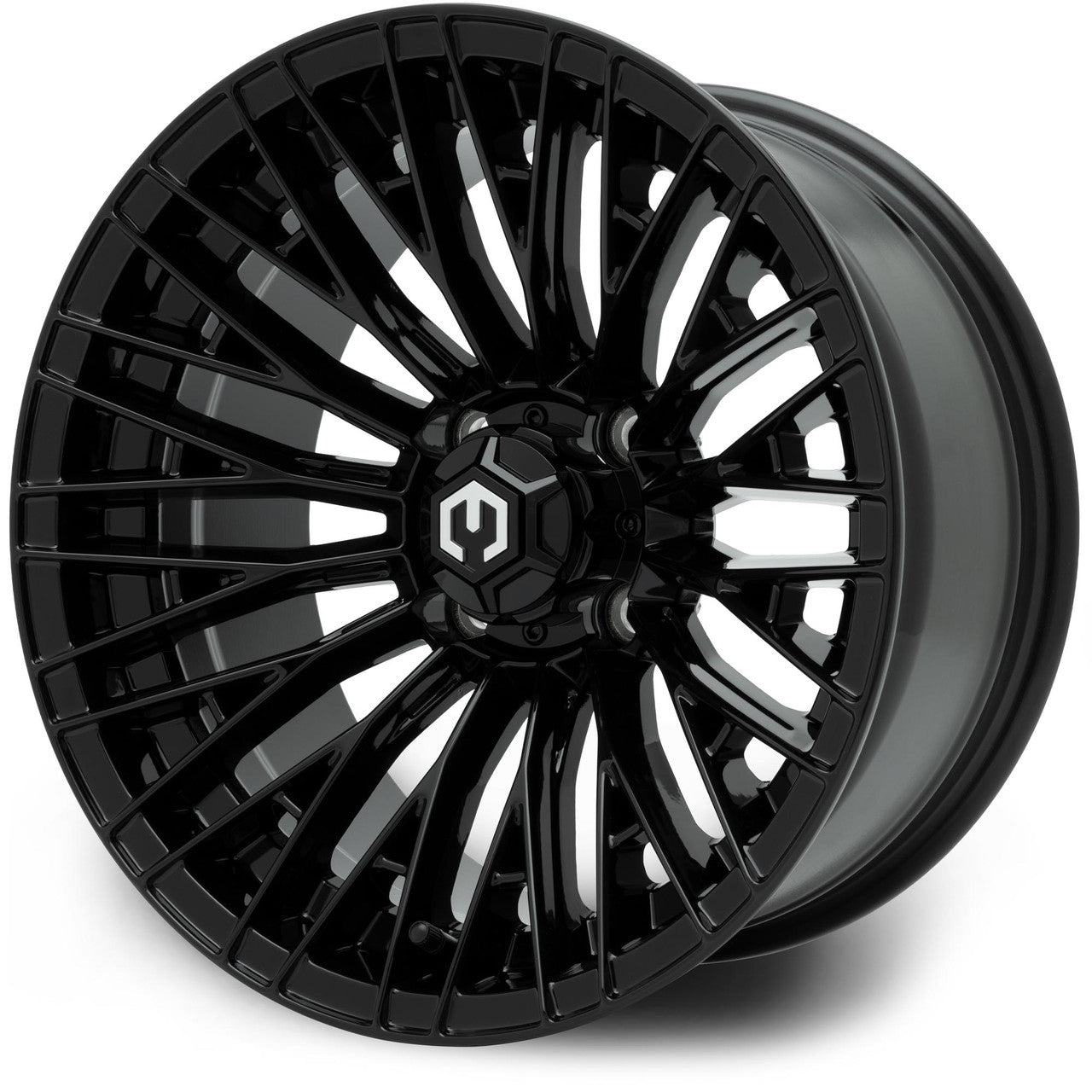 MODZ® Reaper 14x7 Glossy Black Golf Cart Wheel