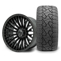 MODZ Reaper 14x7 Titanium Gunmetal Wheel & X Comp Golf X/T Tire Package
