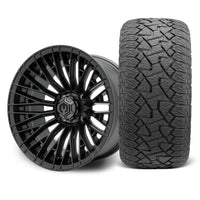 MODZ Reaper 14x7 Titanium Gunmetal Wheel & X Comp Golf A/T Tire Package