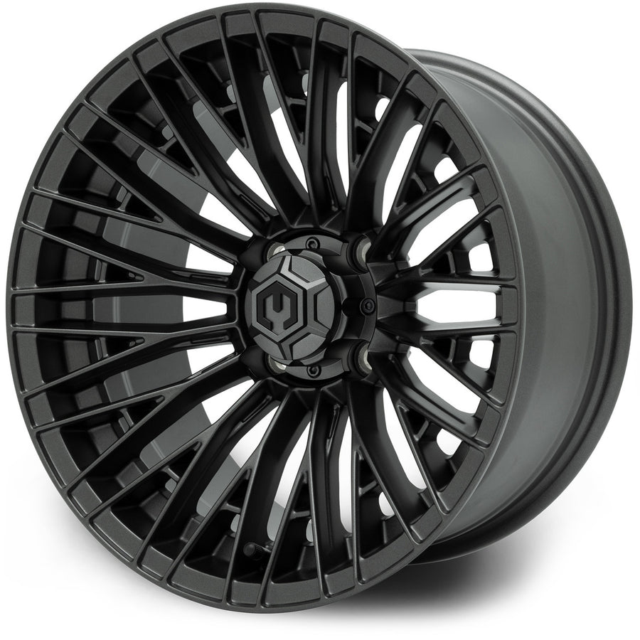 MODZ® Reaper Titanium Gunmetal 14" Golf Cart Wheel