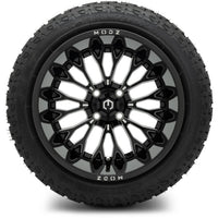 Modz Convict 15X10 Glossy Black with Arisun x-armory Steel belted Radial 23X10R15