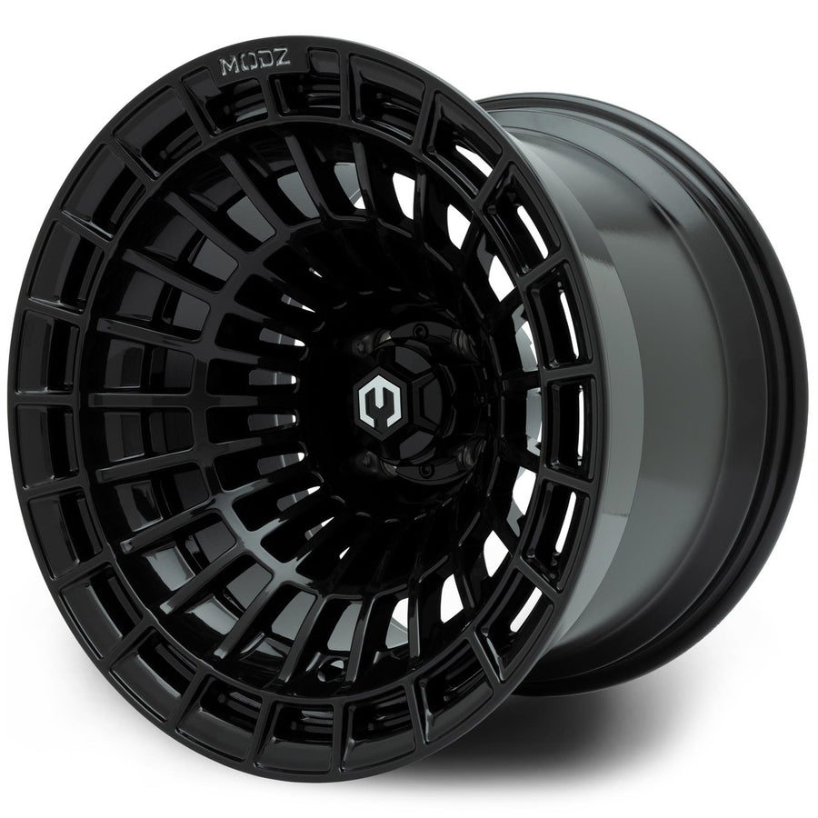 MODZ® Felon 15x10 Glossy Black Golf Cart Wheel
