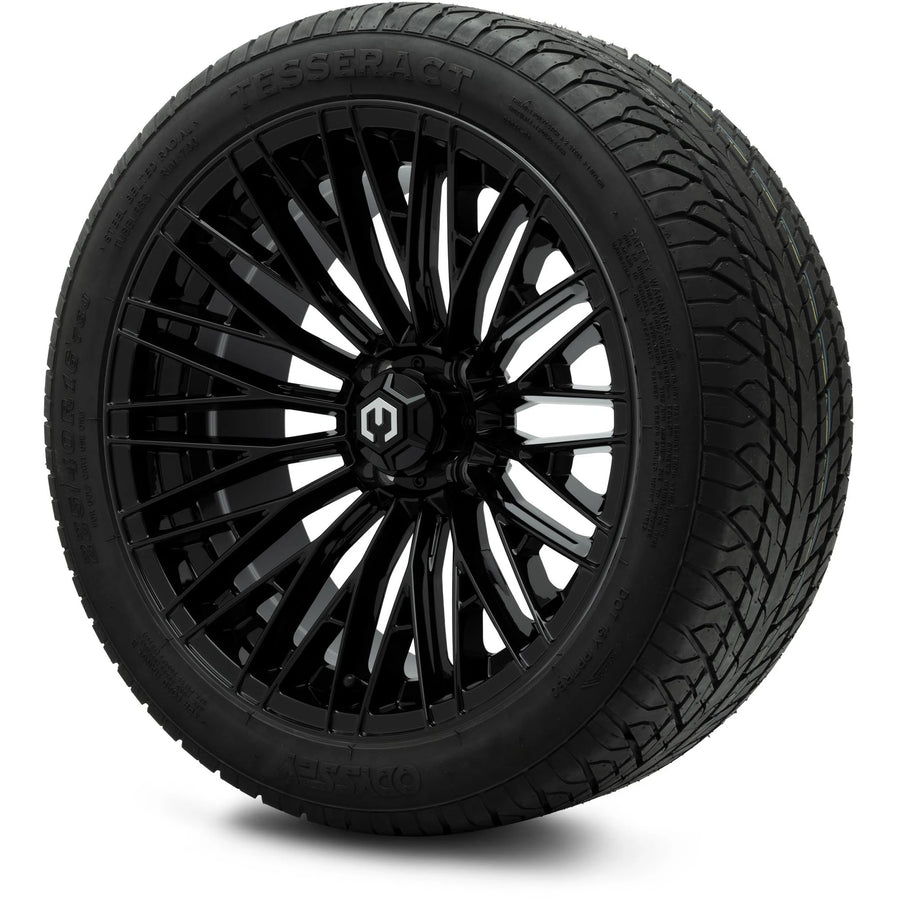 MODZ 16" Reaper Glossy Black with 225/40-R16 Odyssey Tesseract Radial Tire Combo
