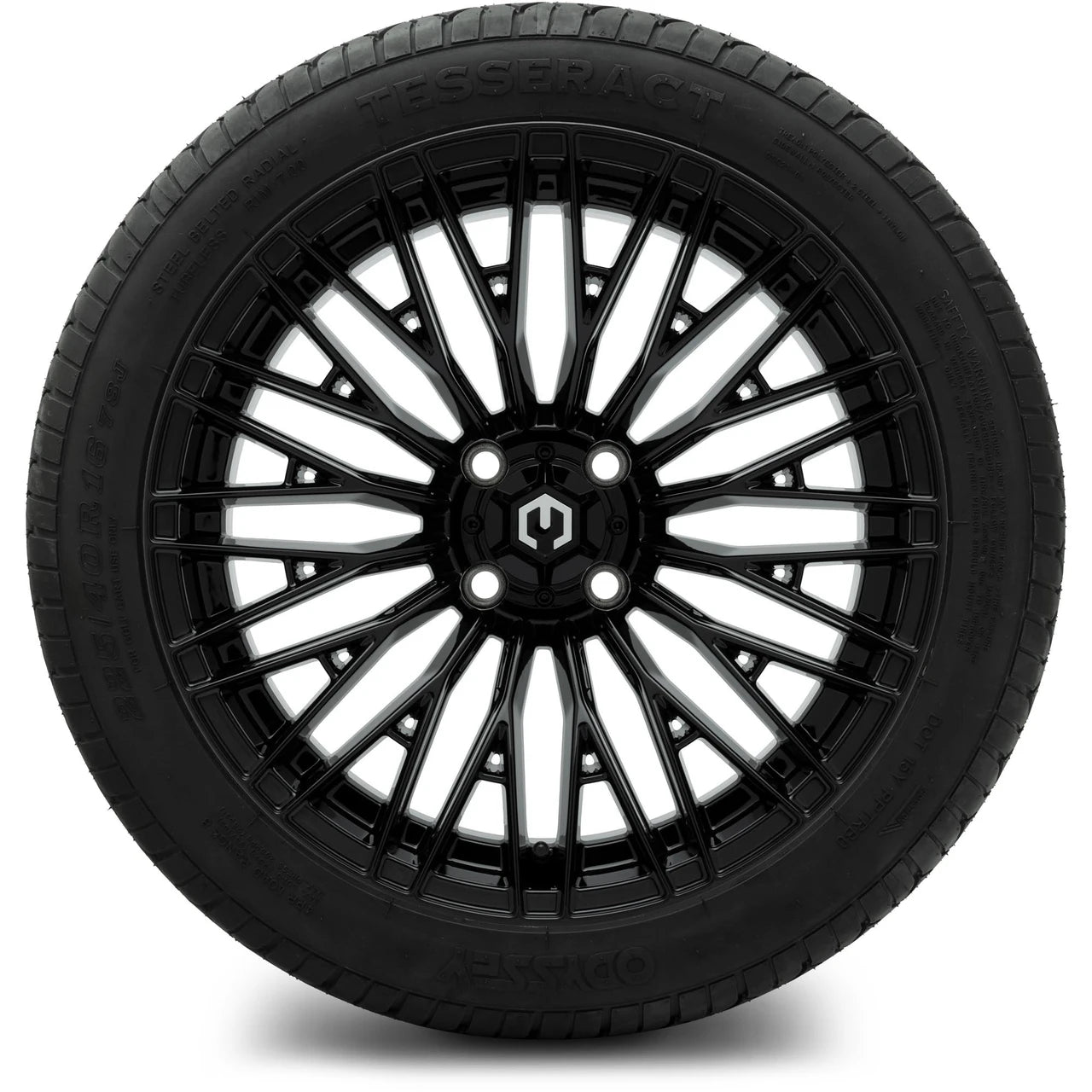 MODZ® 16" Reaper Glossy Black with 225/40-R16 Odyssey Tesseract Radial Tire Combo