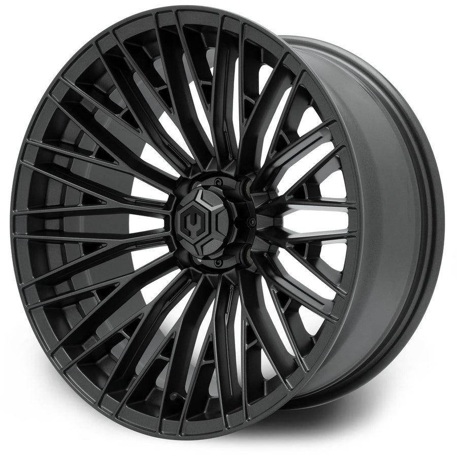 MODZ® Reaper 16x7 Titanium Gunmetal Golf Cart Wheel