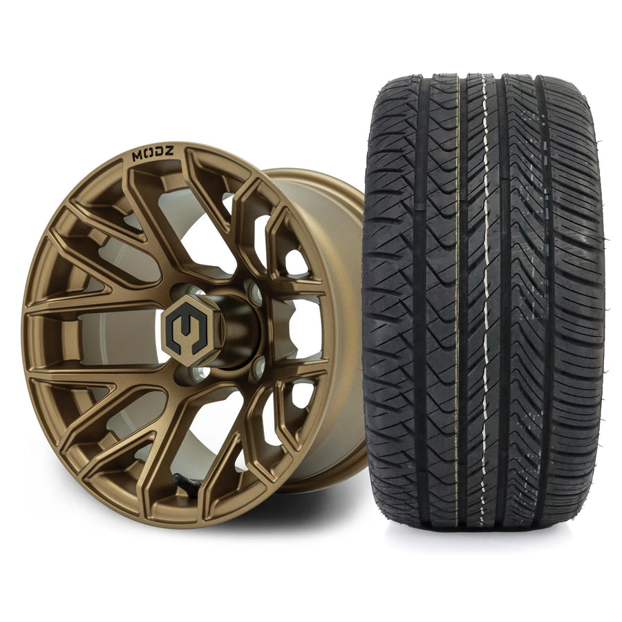 MODZ Matrix  12x7 Matte Bronze Wheel & X Comp Golf H/T Tire Package