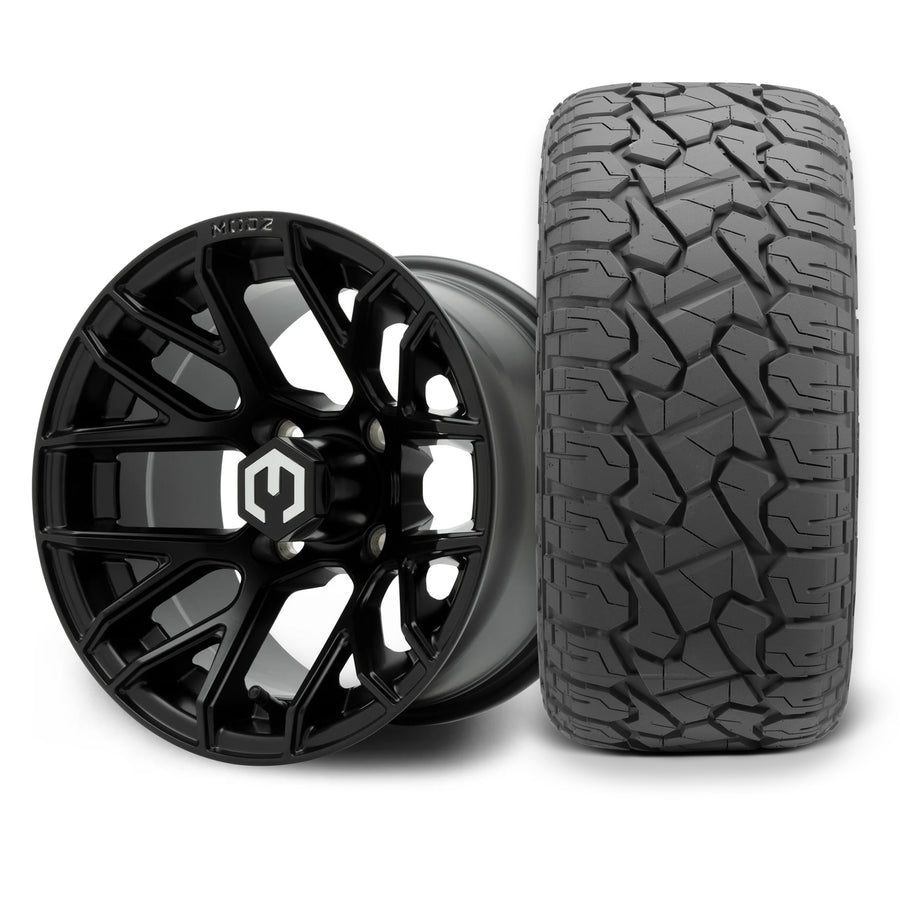 MODZ Matrix 12x7 Matte Black Wheel & X Comp Golf X/T Tire Package