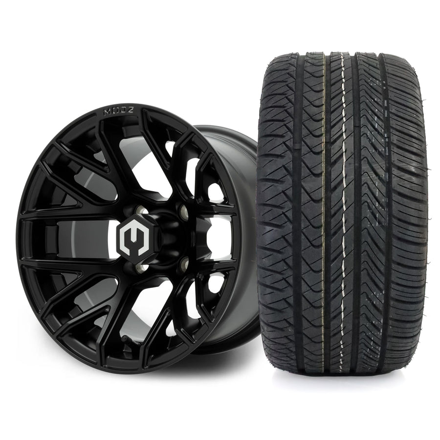 MODZ Matrix 12x7 Matte Black Wheel & X Comp Golf H/T Tire Package