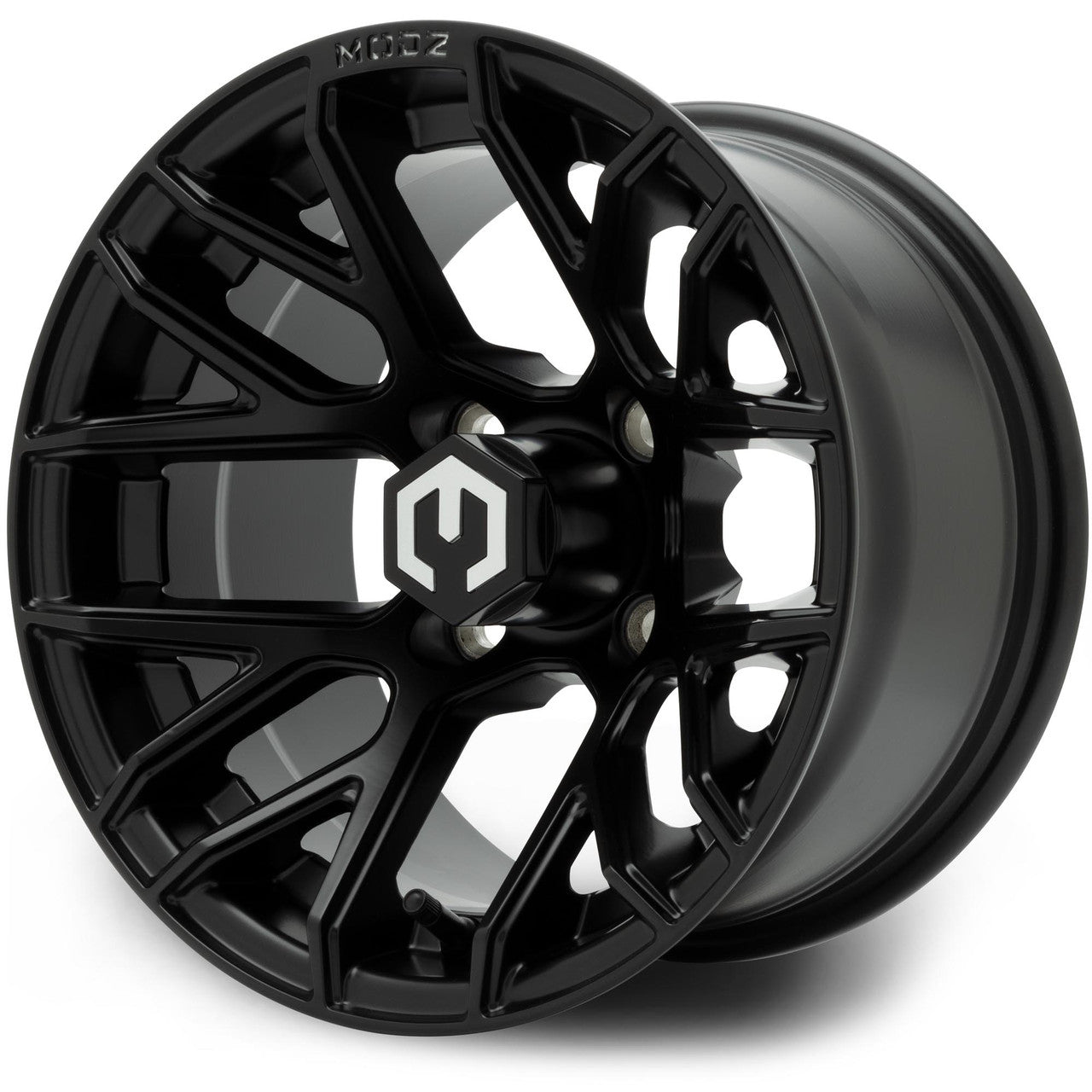 MODZ® Matrix 12x7 Matte Black Golf Cart Wheel