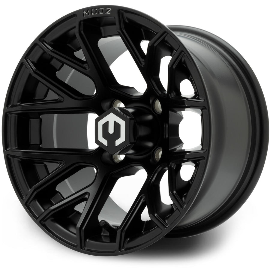 MODZ® Matrix 12x7 Matte Black Golf Cart Wheel