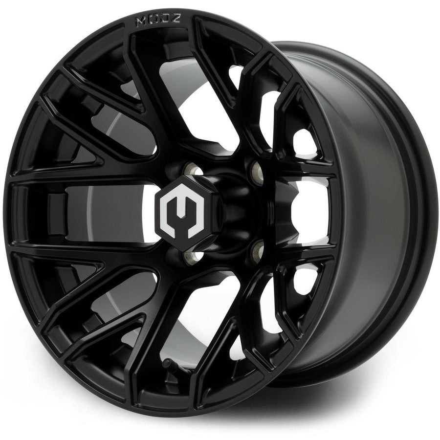 MODZ® Matrix 12x7 Matte Black Golf Cart Wheel