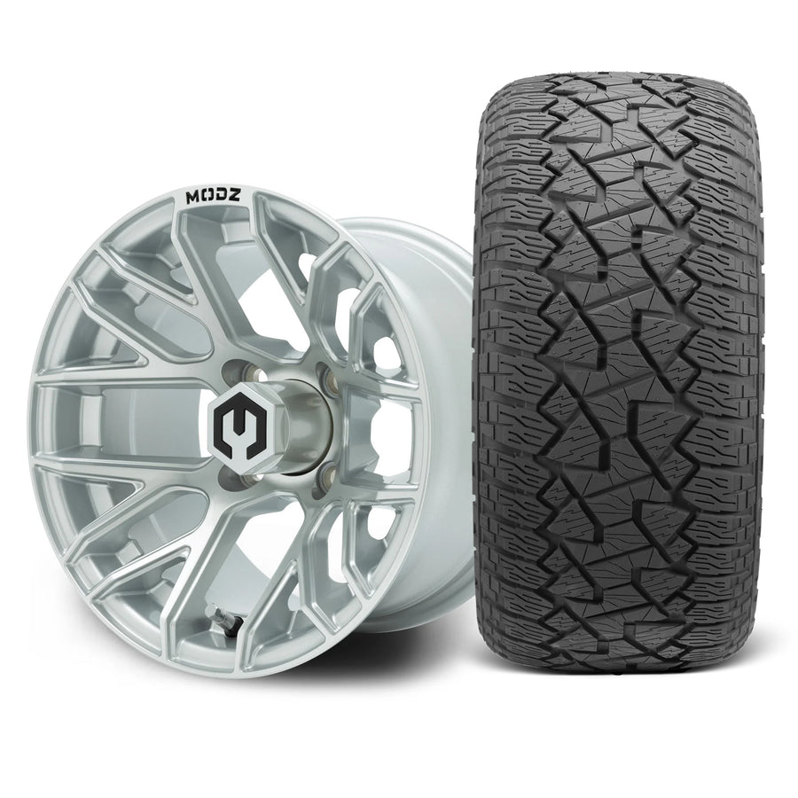 MODZ Matrix 12x7 Silver Wheel & X Comp Golf A/T Tire Package
